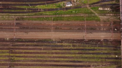 Railway Tracks Seen From Above