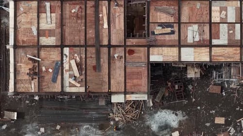 Vista aérea de una obra en construcción, Indonesia.