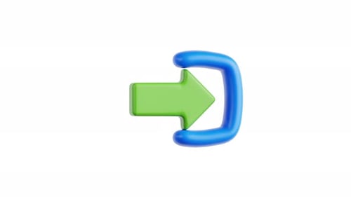 3D Icon Cute Log In Motion Graphics Animation