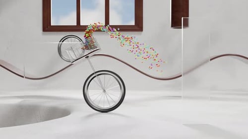 Animación de formas de bucles 3D de Física