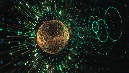 Technology Particles Background Fui