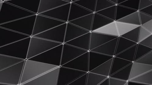 Abstract Geometric Triangles Network Background Loop Animation