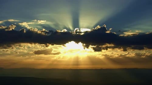Amazing Sun Rays and Cloud Shadows Timelapse