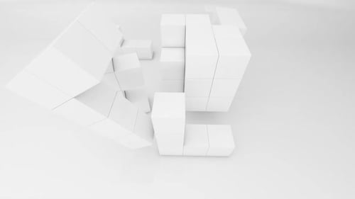Rotating White Cubes