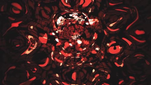 Pulsating Abstract Red Energy Tunnel Background Loop