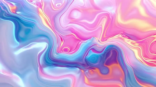 Holographic Fluid Abstract Motion Background Animation