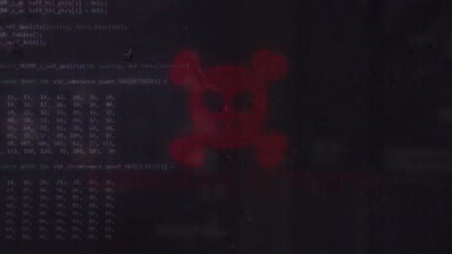 Glitchy Digital Hacker Alert with Suspicious Activity Text