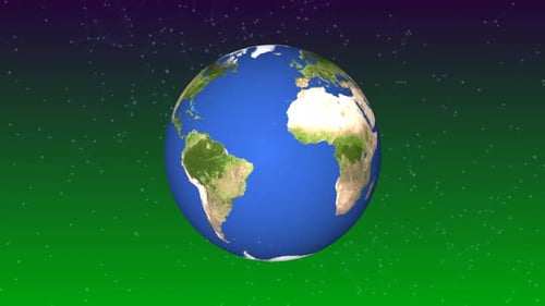 Rotating Earth Globe Animation with Global Network Background