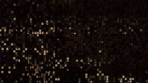 Abstract Golden Disco Background Moving Light Reflections and Glare Music Party and Dance Concept