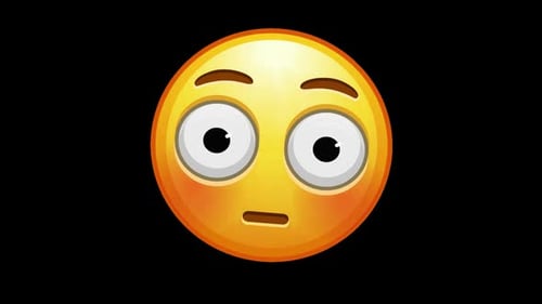 Animated Shocked Emoji with Wide Eyes and Open Mouth Reaction