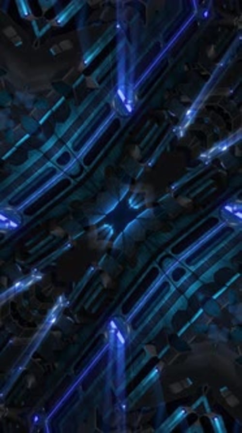 Abstract Futuristic Tech Blue Light Beams Seamless Loop