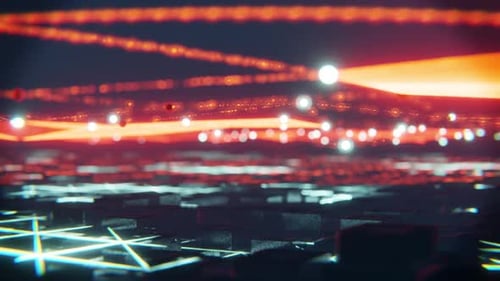 Abstract Digital Network Connections Background Animation