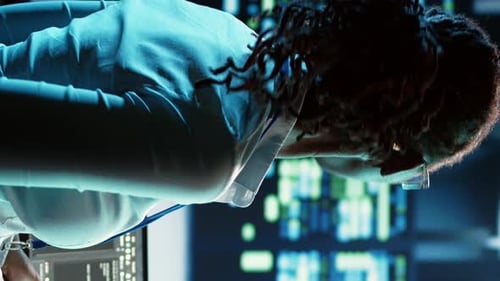 Vertical Video Employee Programming in Data Center