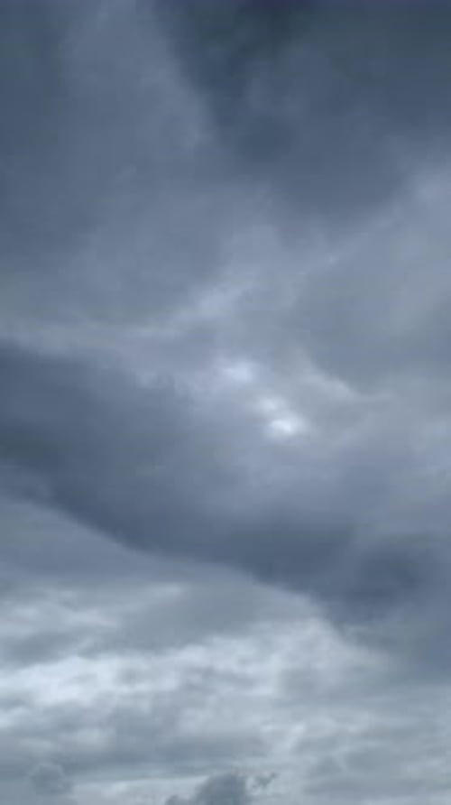 Stormy Gray Clouds Moving Across the Sky