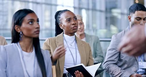 Diverse Group Attending Corporate Business Conference