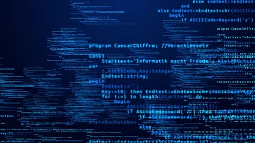 Código de programación ejecutado sobre el hackeo de terminales de pantalla