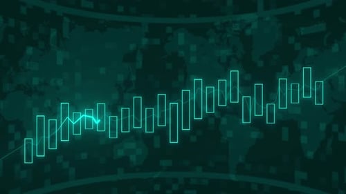 Animated Financial Bar and Line Graph for Business Data