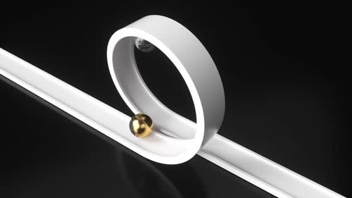 Minimalist Abstract Loop and Sphere