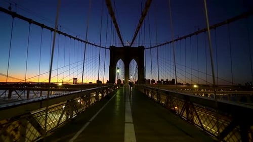 Brooklyn bridge at night