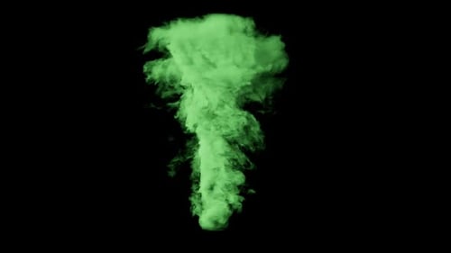 Looping Green Tornado Smoke Alpha HD Element
