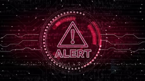 Alert warning symbol loop digital concept