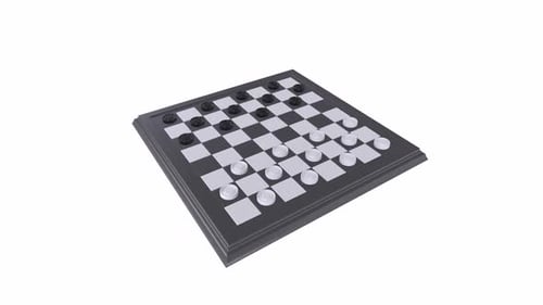 Checker Board 3d game object rotating loop