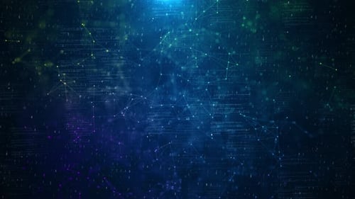 Digital world waves connection Connecting points lines. Polygonal geometric shapes abstract backgrou