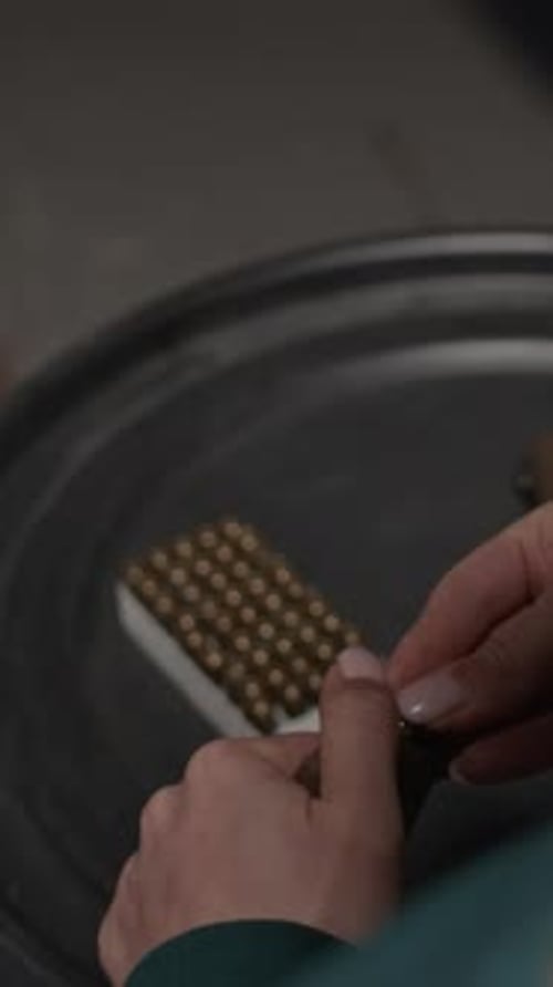 Loading Bullets into Clip for Firearm