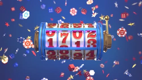 Slot Machine Reel Displaying 2024