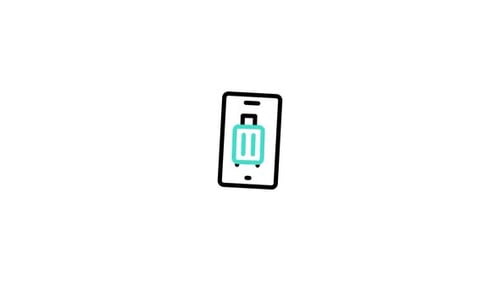 Smartphone Travel App Icon Animation
