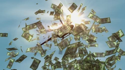 Guyana dollar banknotes helicopter money dropping