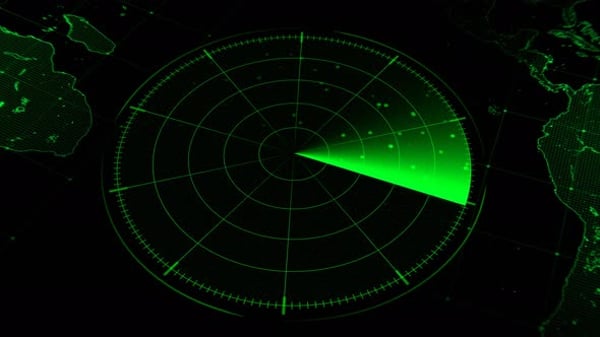 Digital Radar Scan Animation on World Map Background, Backgrounds ...