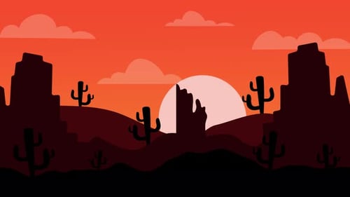 Desert Night Time Animation