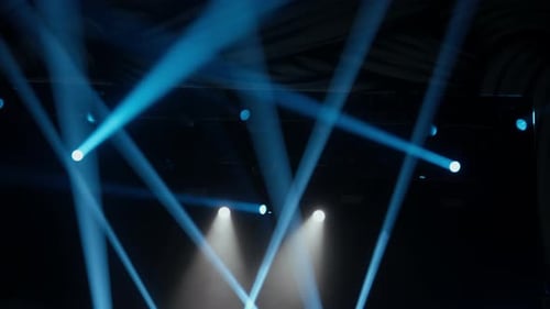 Stage Lighting with Abstract Beams and Spotlights