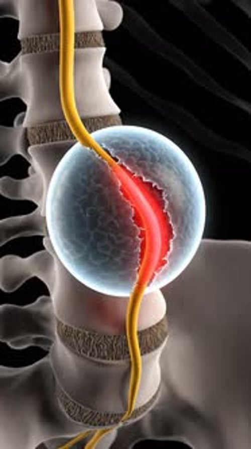3D Animation of Lumbar Spine Nerve Compression