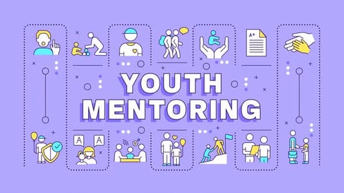 Flat Design Youth Mentoring Animated Infographic
