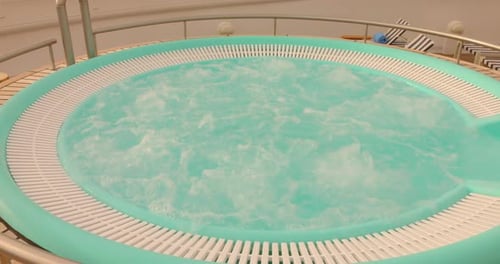 Luxurious Outdoor Hot Tub with Gentle Bubbling Water for Relaxation