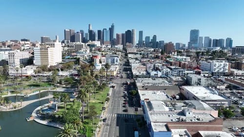 Downtown Los Angeles at Los Angeles in California United States.