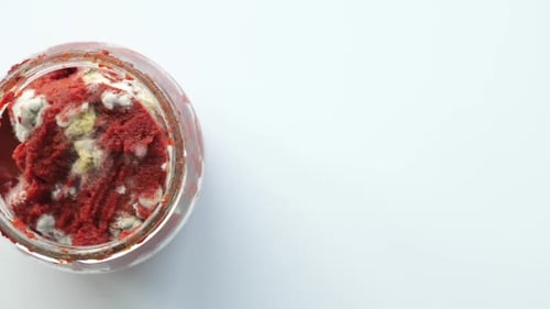 Mildew in a Canned Food Spoiled Products