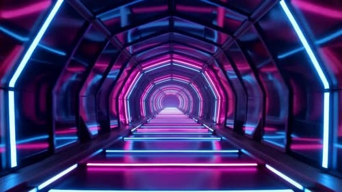 Virtual World Neon Passage