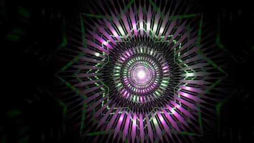 Enter the dynamic tunnel of vibrant light for captivating visuals and cool effects