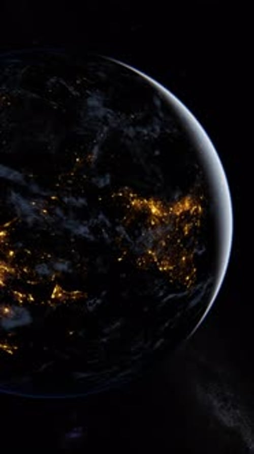 Earth Viewed From Space at Night