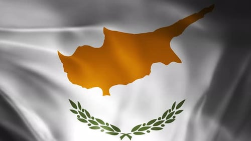 Waving Flag of Cyprus Loop Animation