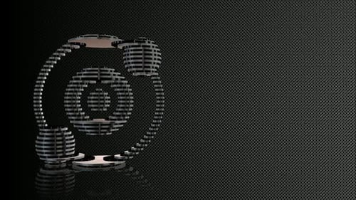 Abstract Metallic Rotation with Geometric Shapes for Tech Background