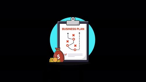 Business Strategy Concept Animation Video - Transparent