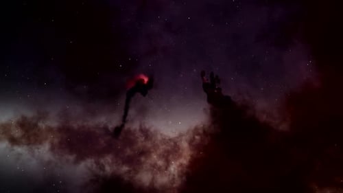 Abstract Space Nebula Universe Flying Background Loop