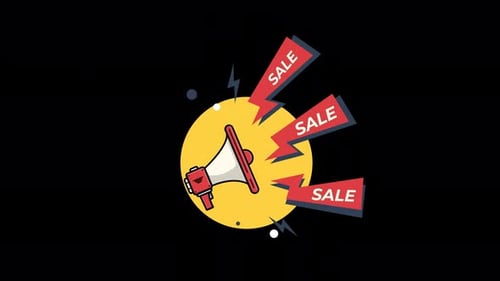 Flash Sale. Sale Promotion Post Concept Animation Video - Transparent