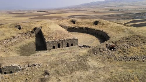 aerial historic bastion Turkey