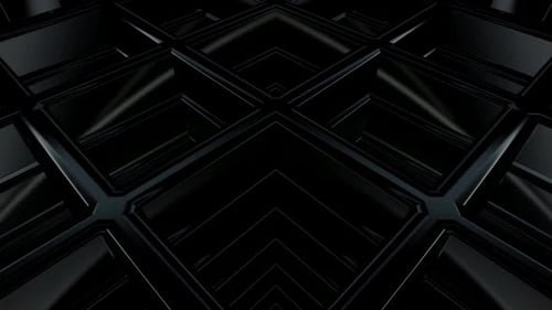 Abstract Black Geometric Grid Motion Background