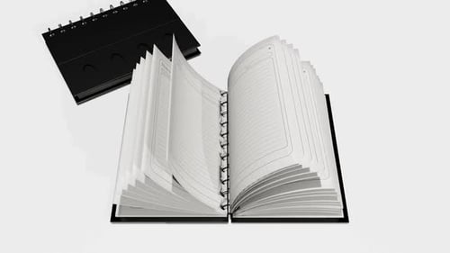 Realistic Notebook Page Flip Animation